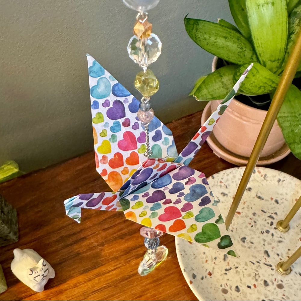 Origami Crane Ornament #1135 - Large - Picture 5 of 7